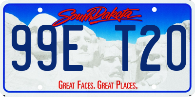 SD license plate 99ET20