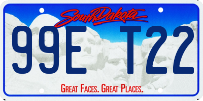 SD license plate 99ET22