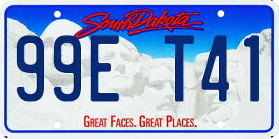 SD license plate 99ET41