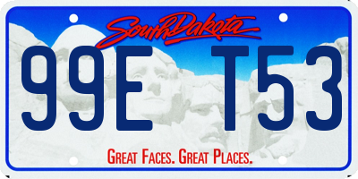 SD license plate 99ET53