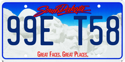 SD license plate 99ET58