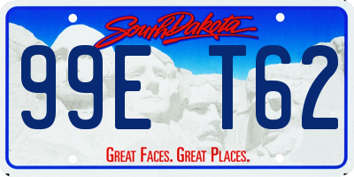 SD license plate 99ET62