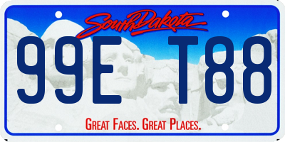 SD license plate 99ET88