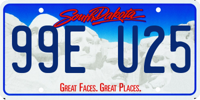 SD license plate 99EU25