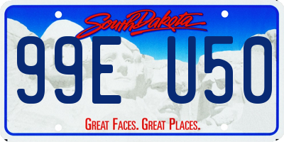 SD license plate 99EU50