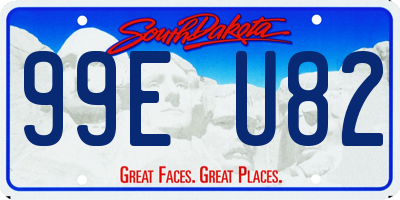 SD license plate 99EU82