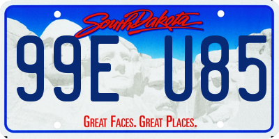 SD license plate 99EU85