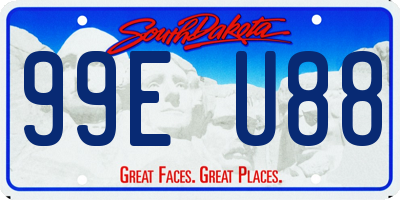 SD license plate 99EU88