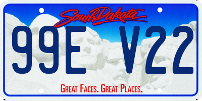 SD license plate 99EV22