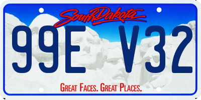 SD license plate 99EV32