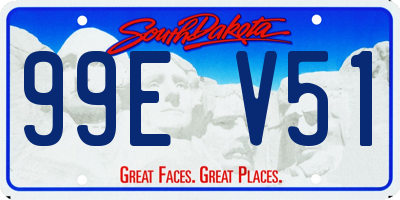 SD license plate 99EV51