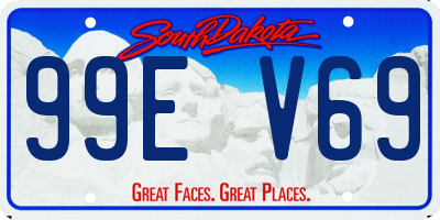 SD license plate 99EV69