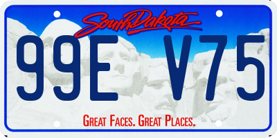 SD license plate 99EV75