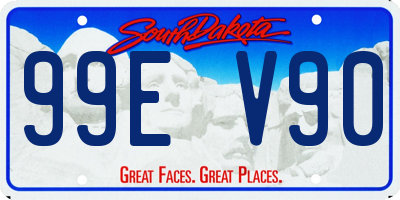 SD license plate 99EV90