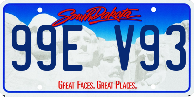 SD license plate 99EV93