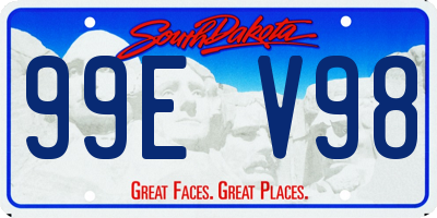 SD license plate 99EV98