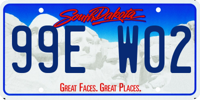 SD license plate 99EW02