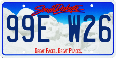 SD license plate 99EW26