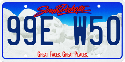 SD license plate 99EW50