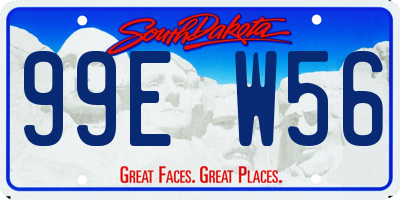 SD license plate 99EW56