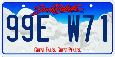 SD license plate 99EW71