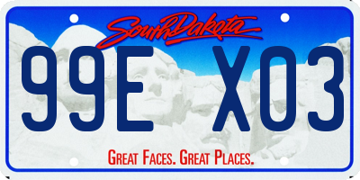 SD license plate 99EX03