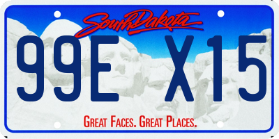 SD license plate 99EX15