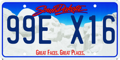 SD license plate 99EX16