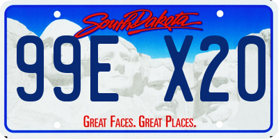 SD license plate 99EX20