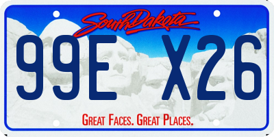 SD license plate 99EX26