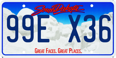 SD license plate 99EX36