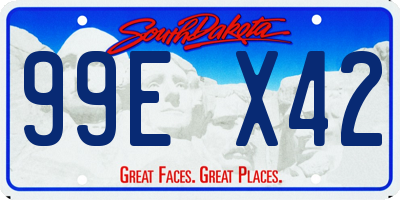 SD license plate 99EX42