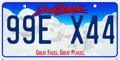 SD license plate 99EX44