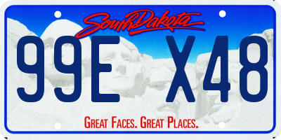SD license plate 99EX48