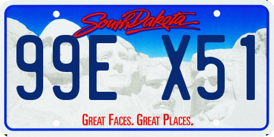 SD license plate 99EX51