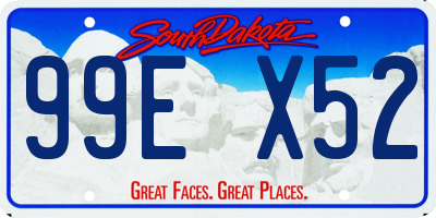 SD license plate 99EX52