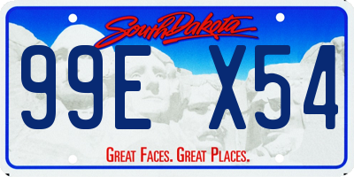 SD license plate 99EX54