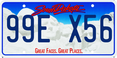 SD license plate 99EX56
