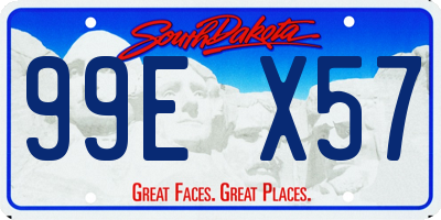 SD license plate 99EX57
