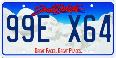 SD license plate 99EX64