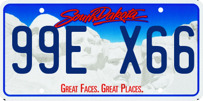 SD license plate 99EX66