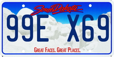 SD license plate 99EX69
