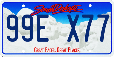 SD license plate 99EX77