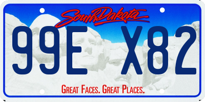 SD license plate 99EX82