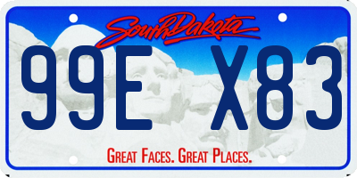 SD license plate 99EX83