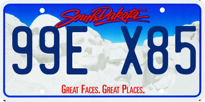 SD license plate 99EX85