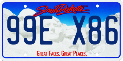 SD license plate 99EX86