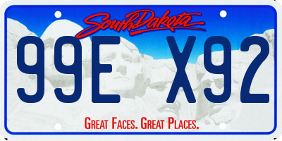 SD license plate 99EX92
