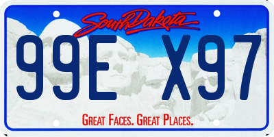 SD license plate 99EX97