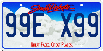 SD license plate 99EX99